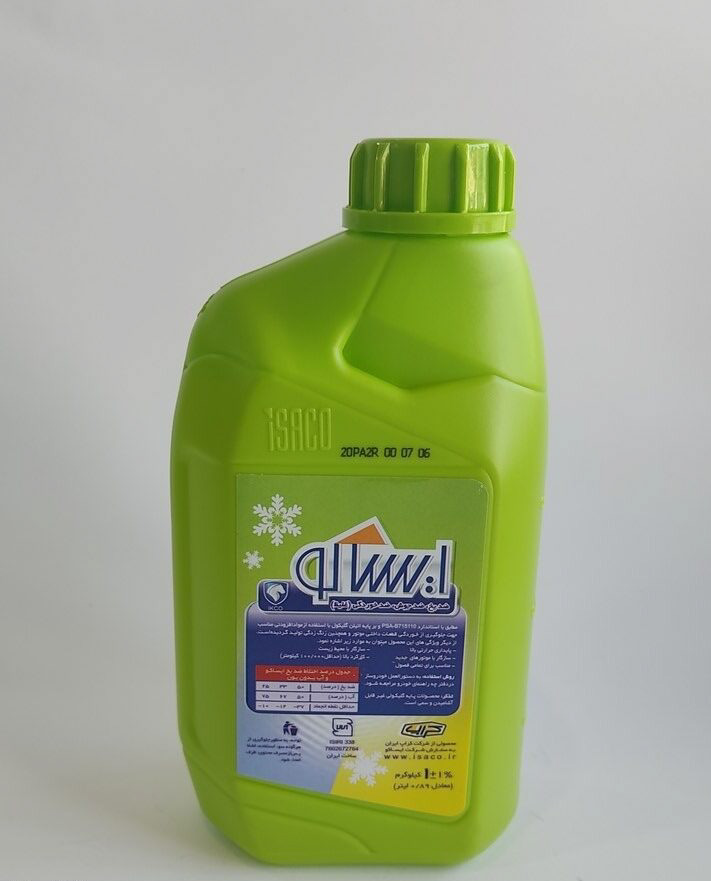 ضدیخ 1 لیتری پایه آلی شرکتی ایساکو اصل 0770800999